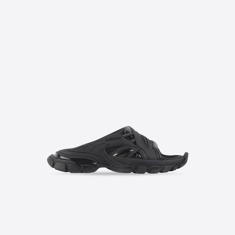 Women's Track Slide Sandal in Black - 1