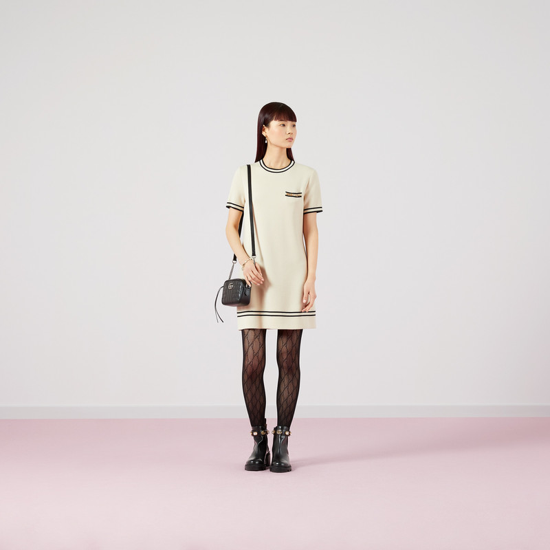 GUCCI Wool dress with contrast trim outlook