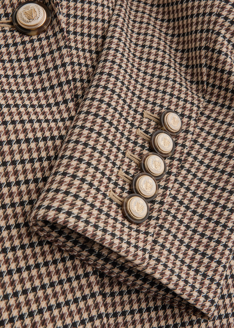 Veronica Beard Livy Dickey Checked Wool-blend Blazer - 4