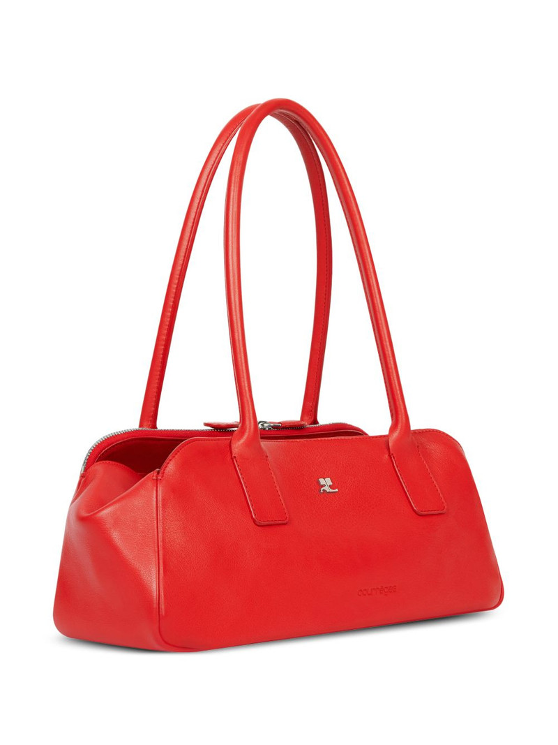 Strip leather shoulder bag 5