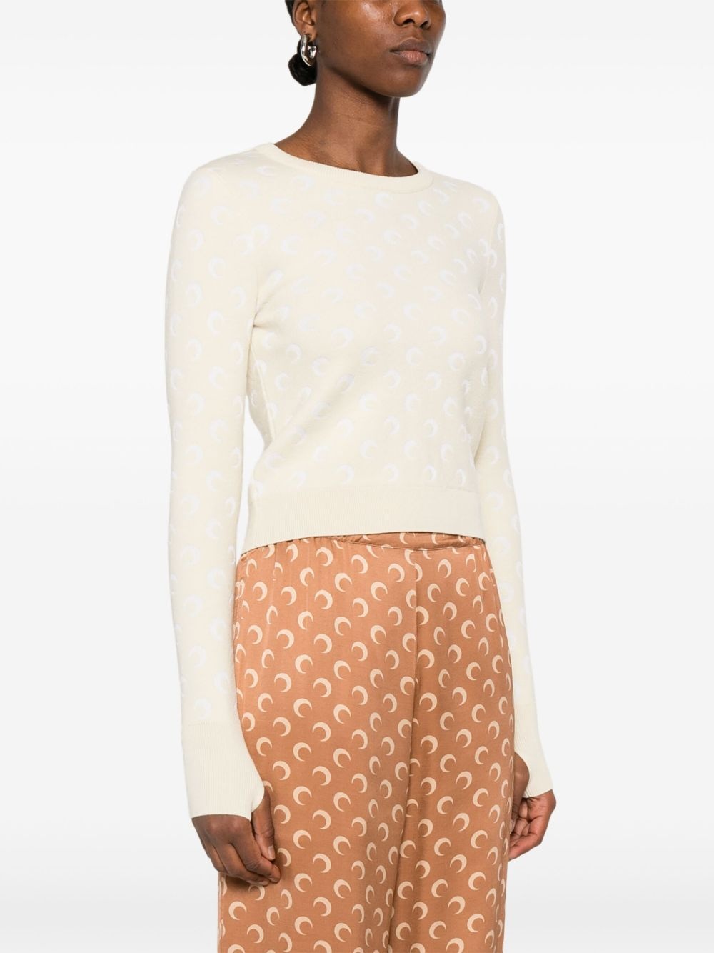 moon-jacquard sweater - 3