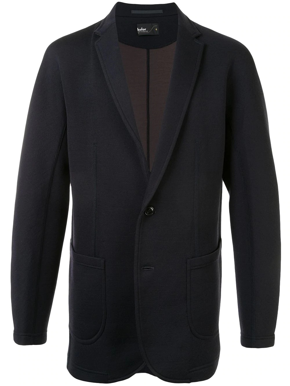 wool blend single-breasted blazer - 1