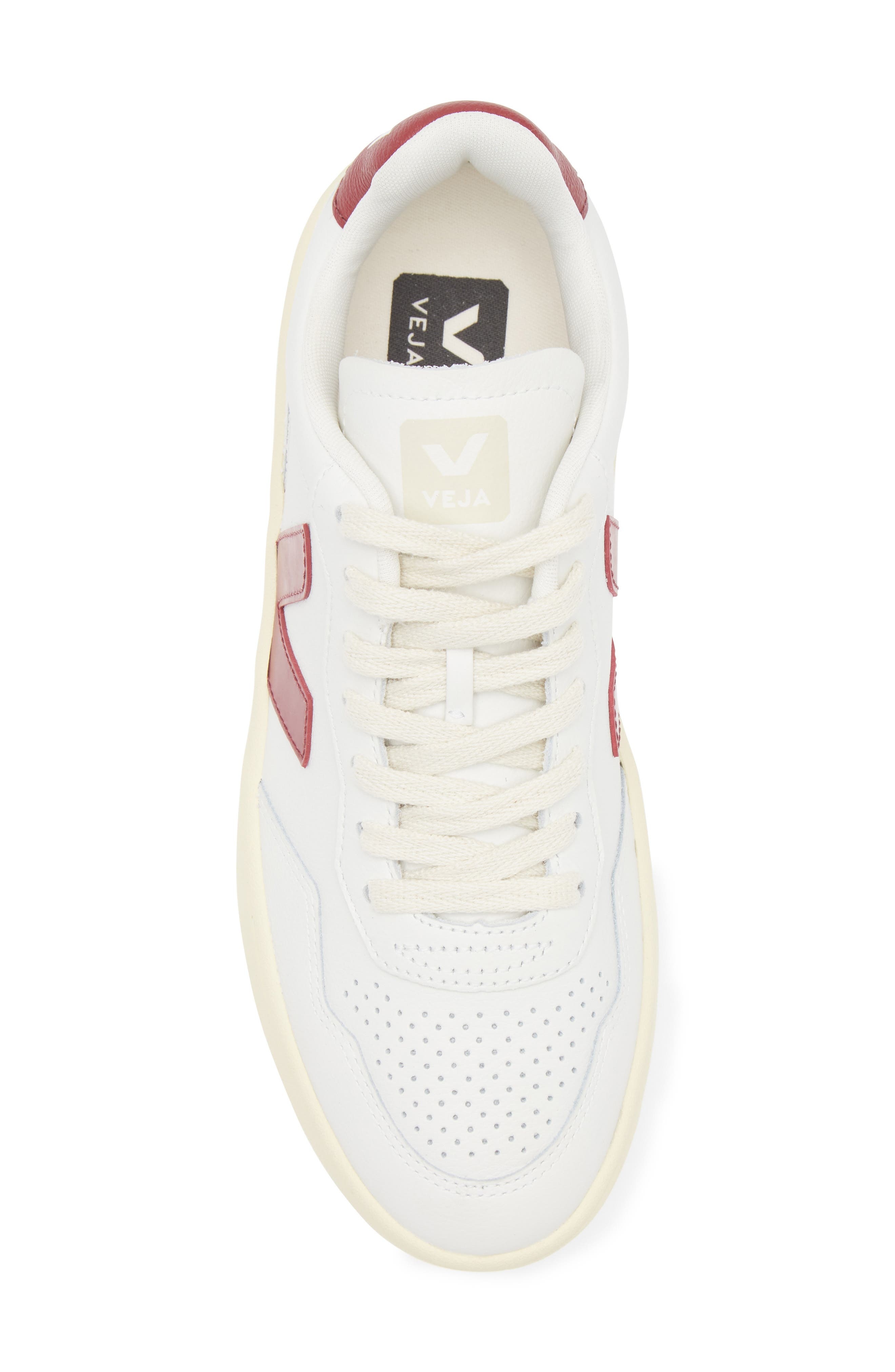 Veja V-90 Low Top Sneaker in Extra-White Marsala at Nordstrom - 5
