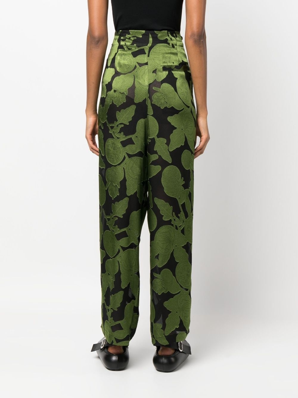 graphic-print wrap trousers - 4