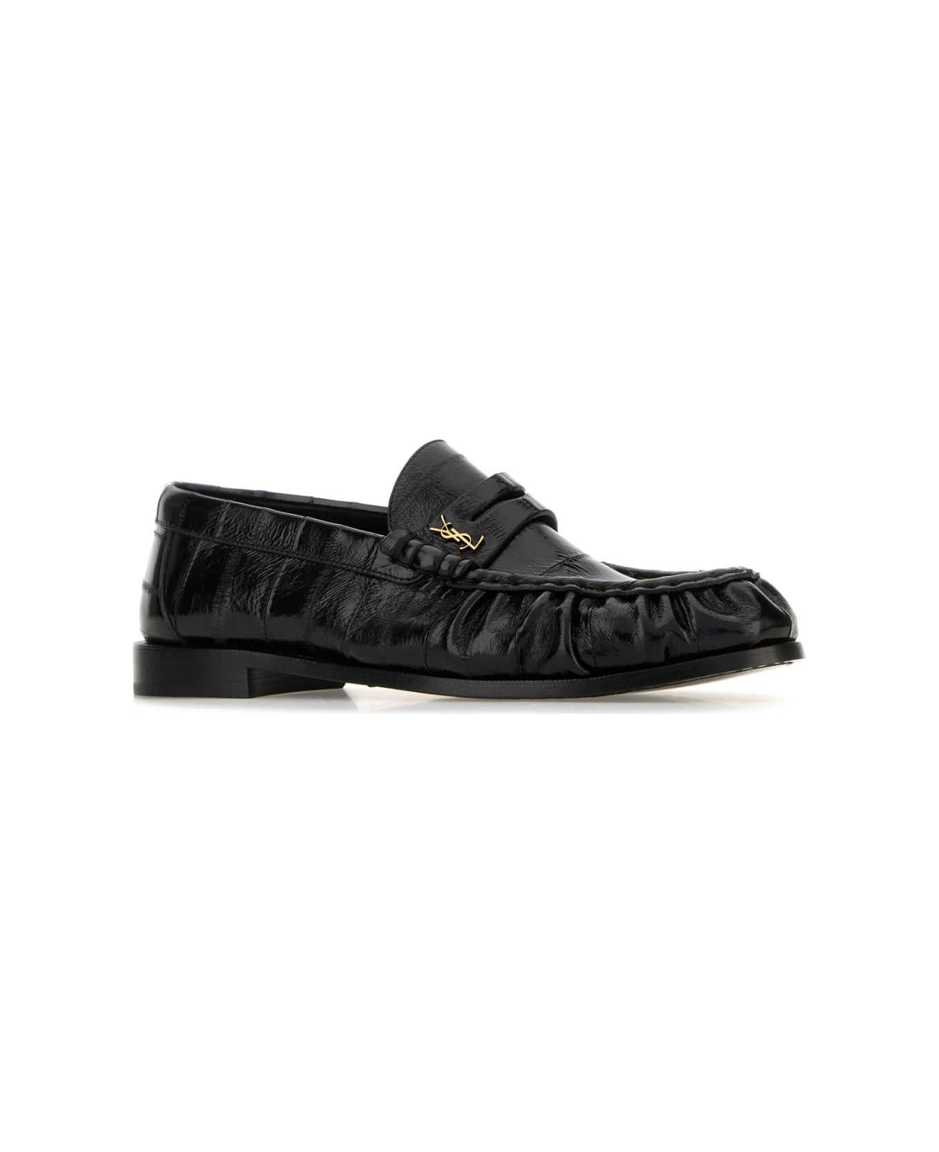 Black Leather Loafers - 2
