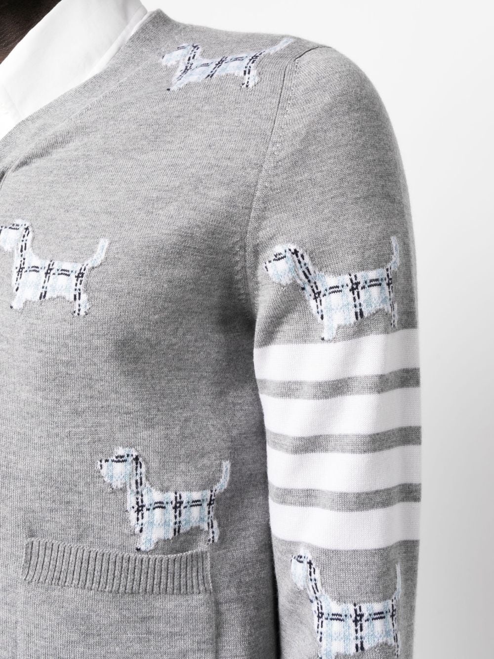 Hector-motif 4-Bar cardigan - 5
