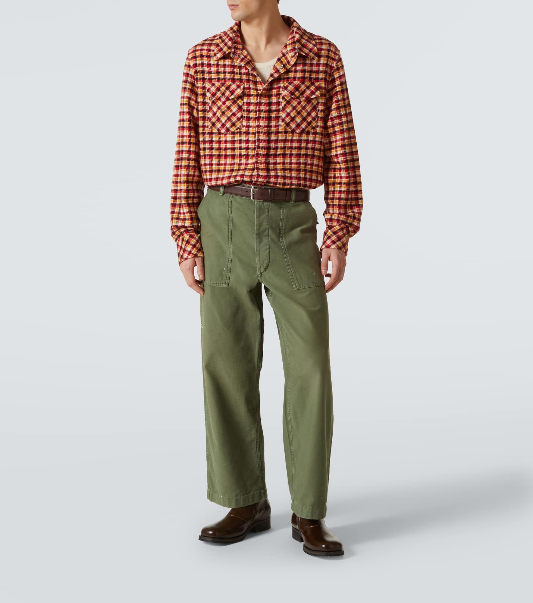 Time plaid cashmere shirt - 2