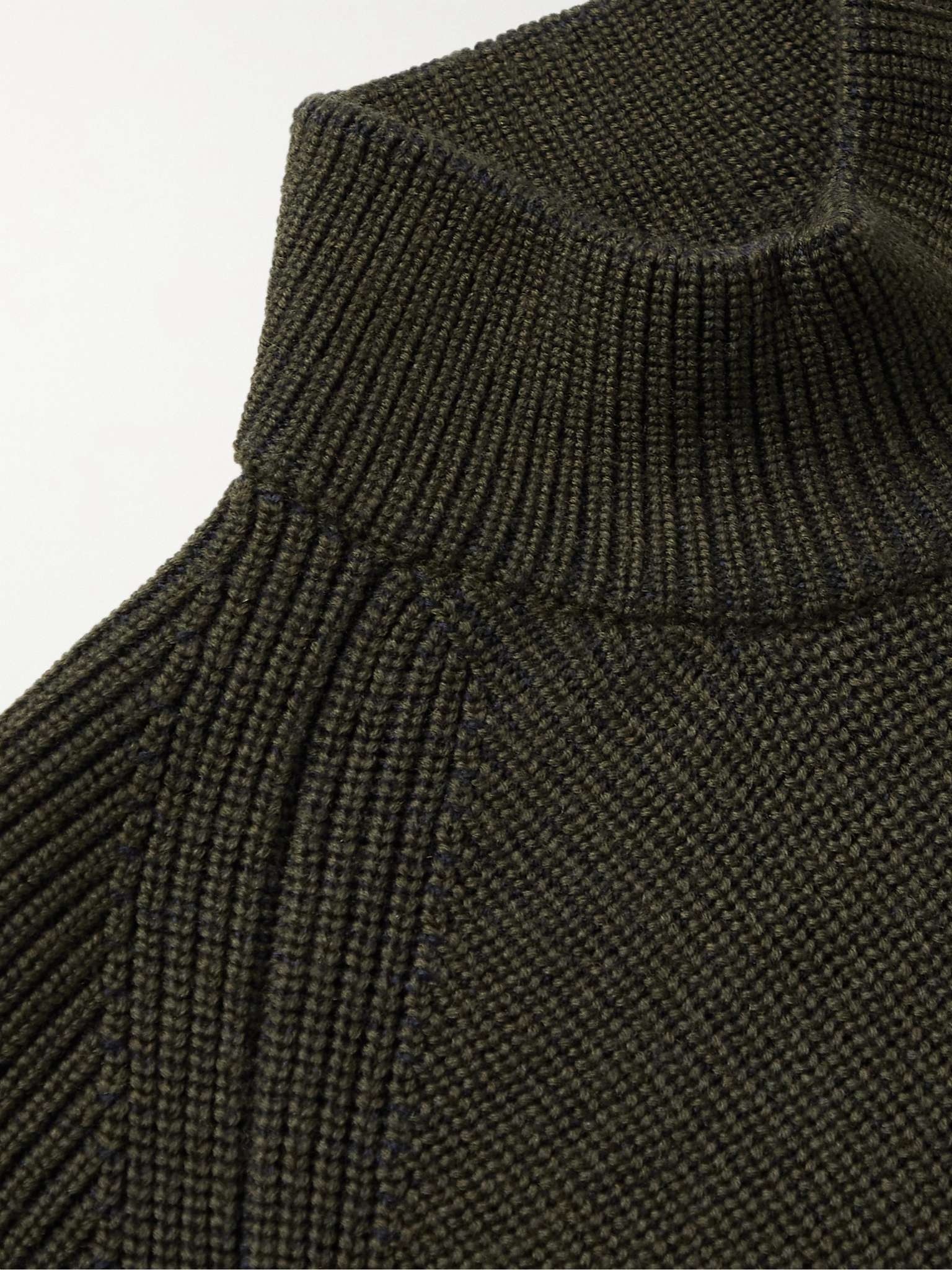 Ribbed Merino Wool Mock-Neck Sweater - 5