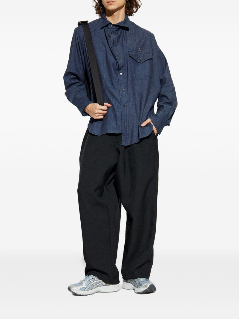 Vivienne Westwood Orb-logo buttoned shirt outlook