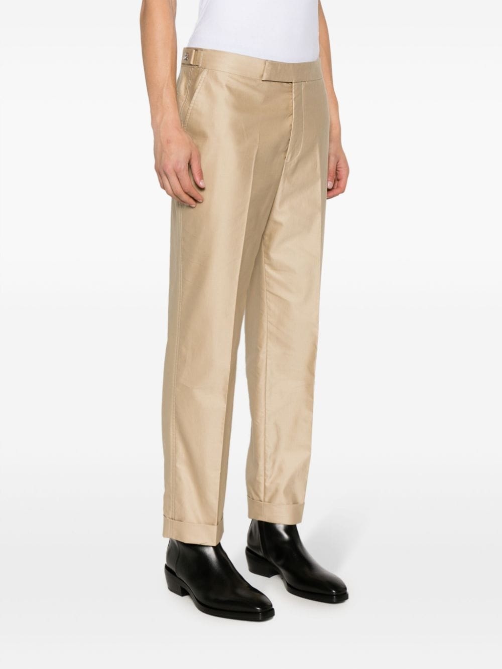 mid-rise straight-leg trousers - 3