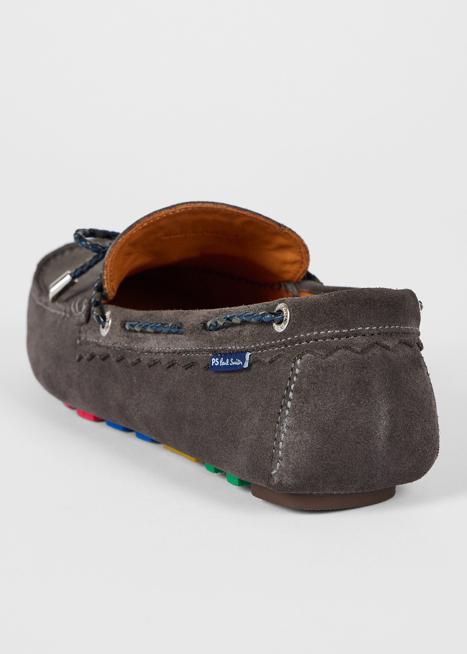 Dark Grey 'Springfield' Suede Driving Loafers - 3