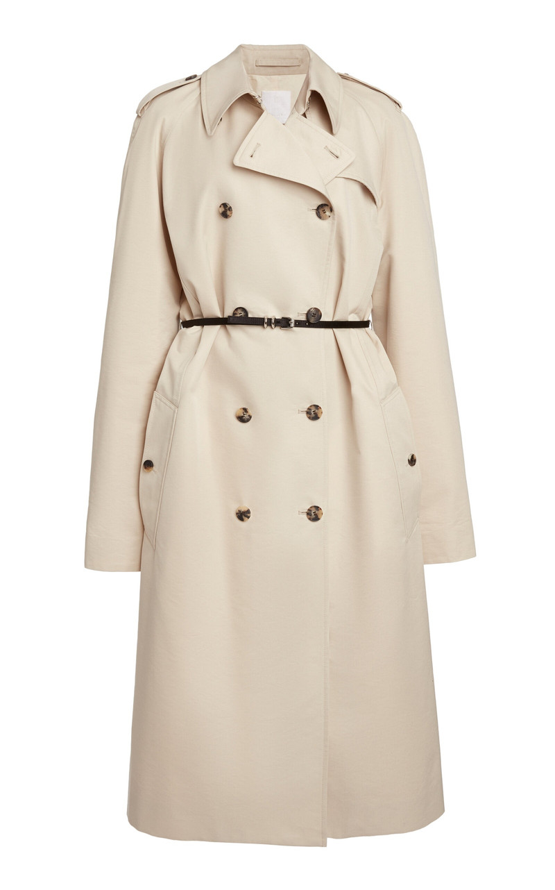 Voyou-Belt Cotton-Blend Trench Coat neutral - 1