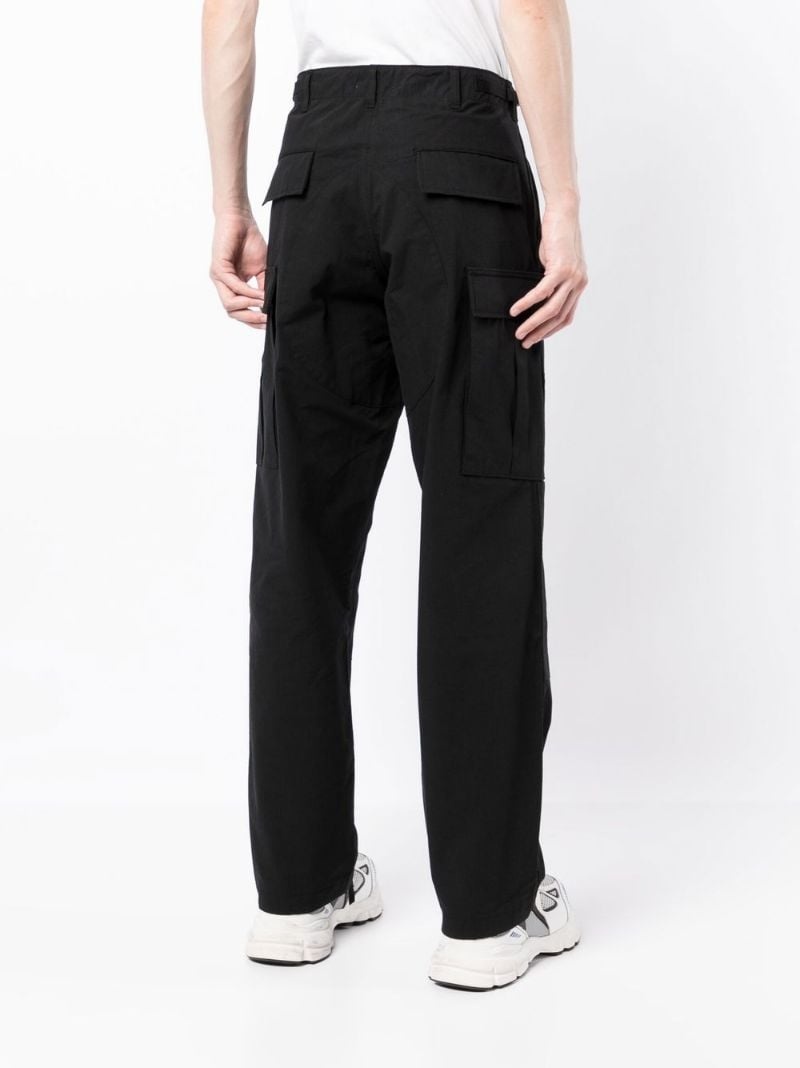 straight-leg cargo trousers - 4