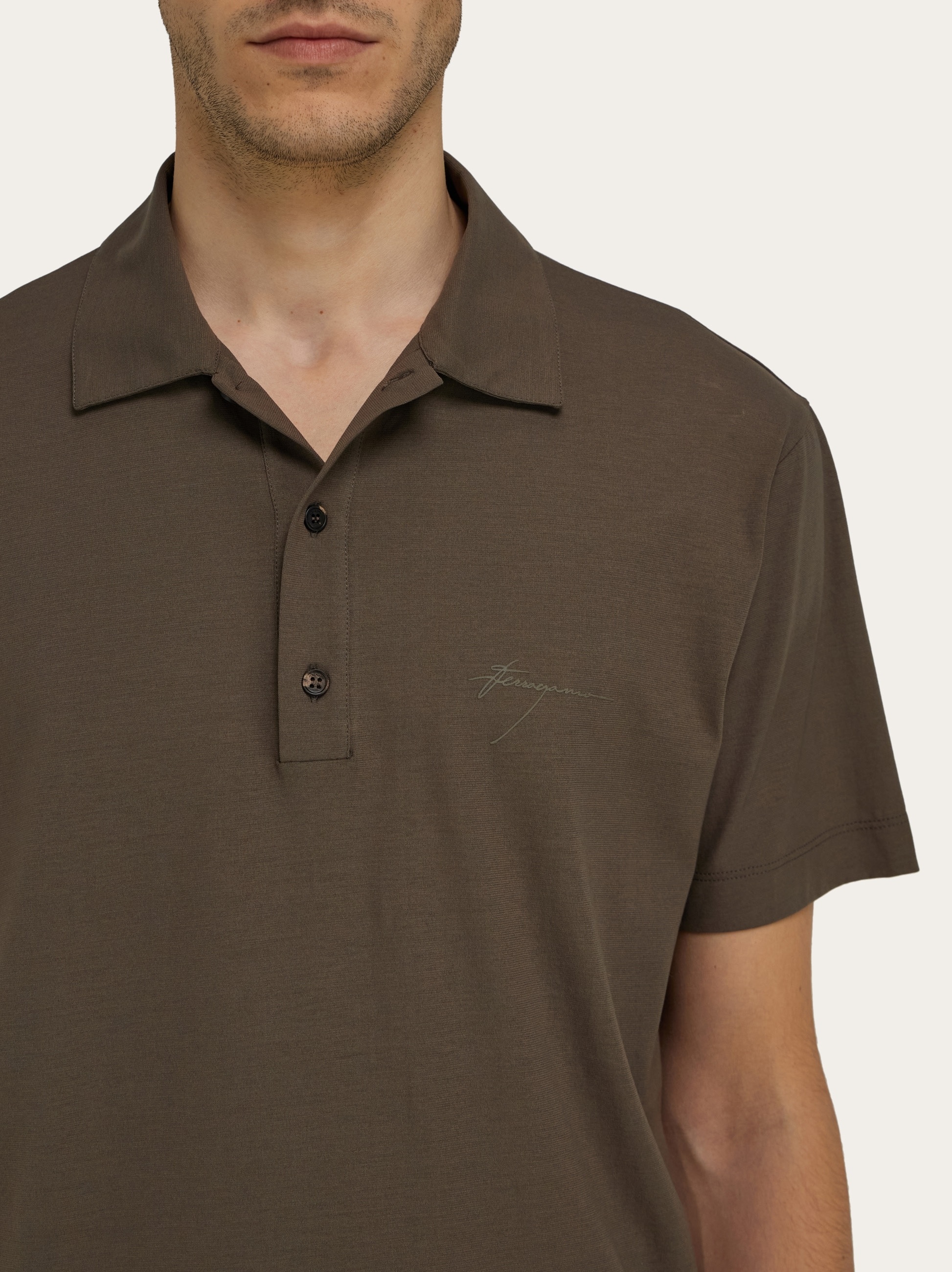 Crêpe voile polo shirt - 4