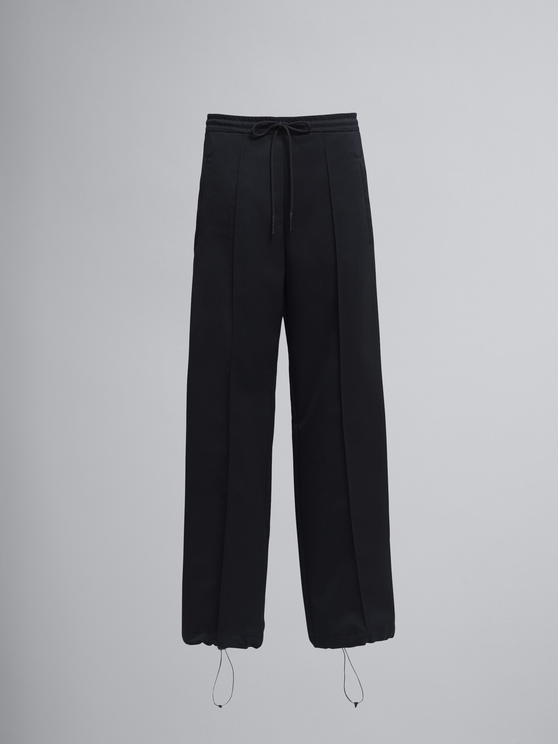 YARN-DYED  WOOL GABARDINE TROUSERS - 1