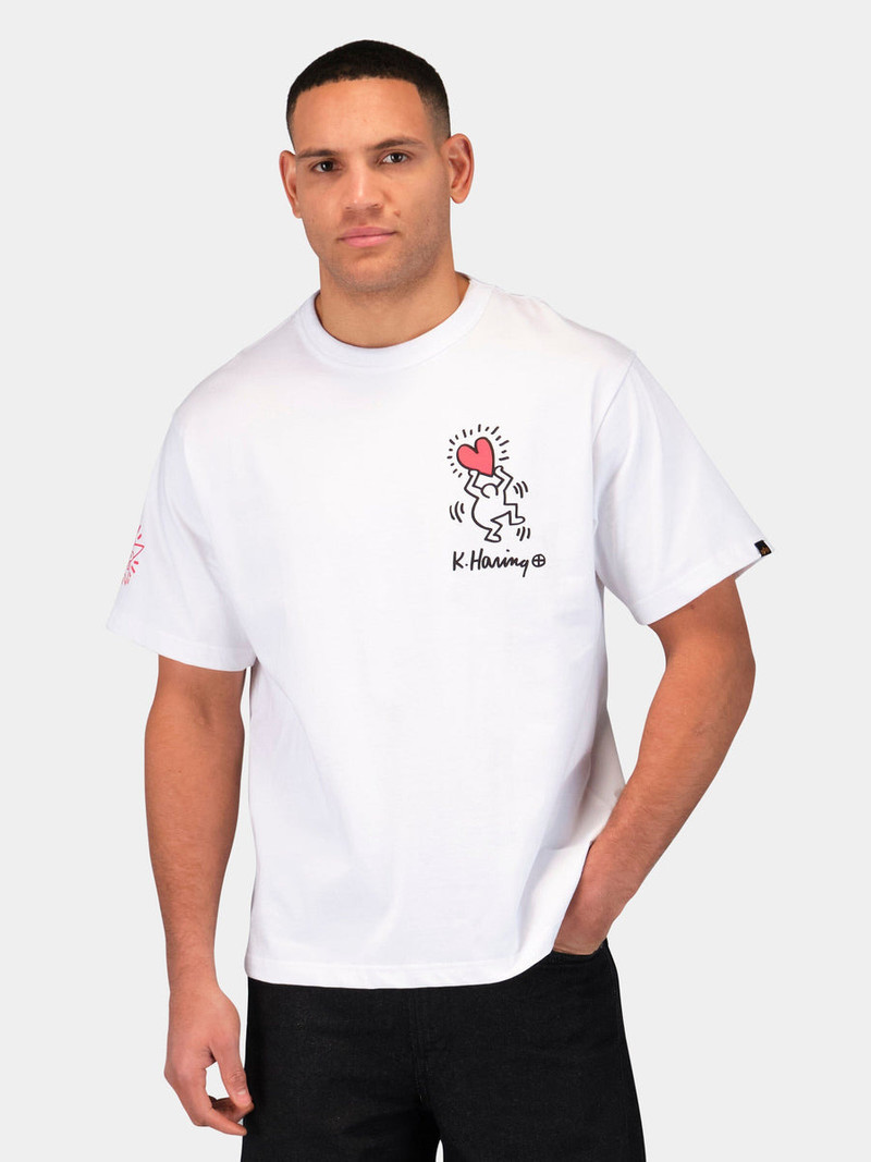 KEITH HARING X ALPHA GRAPHIC TEE "HEART MAN" 3