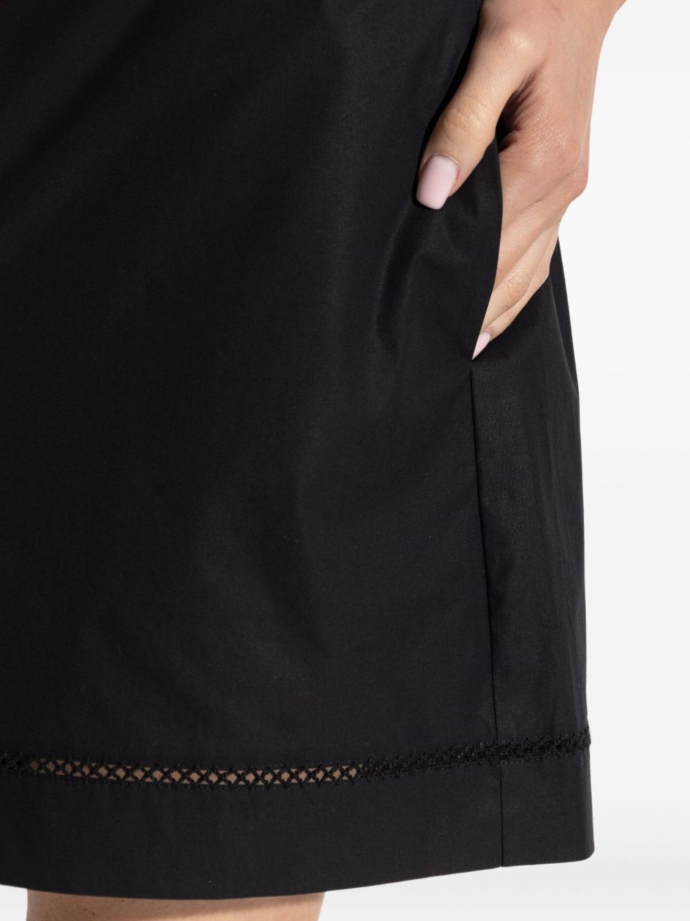 eyelet-detail poplin shorts - 5