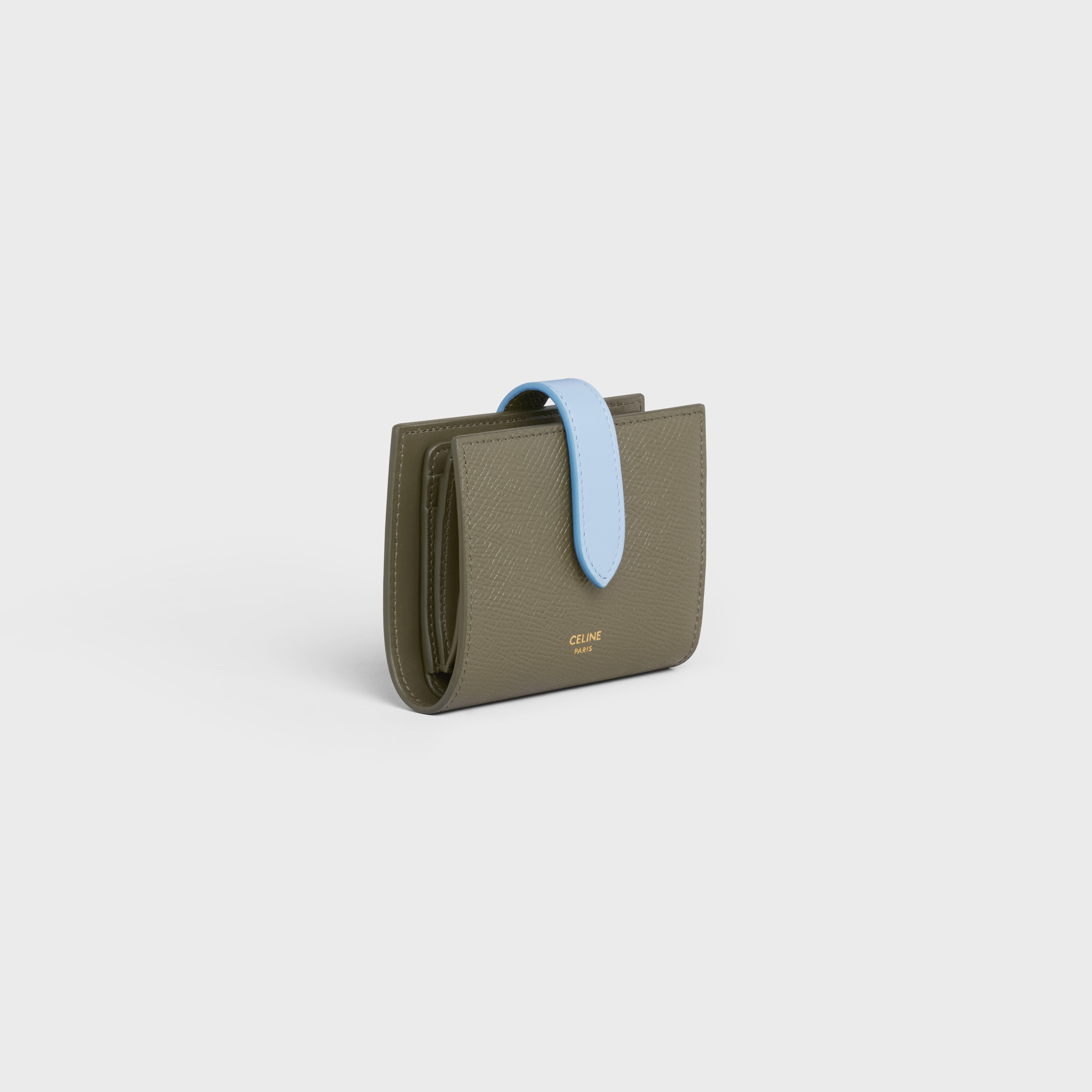 Small Strap Wallet in Bicolour Grained Calfskin - 2