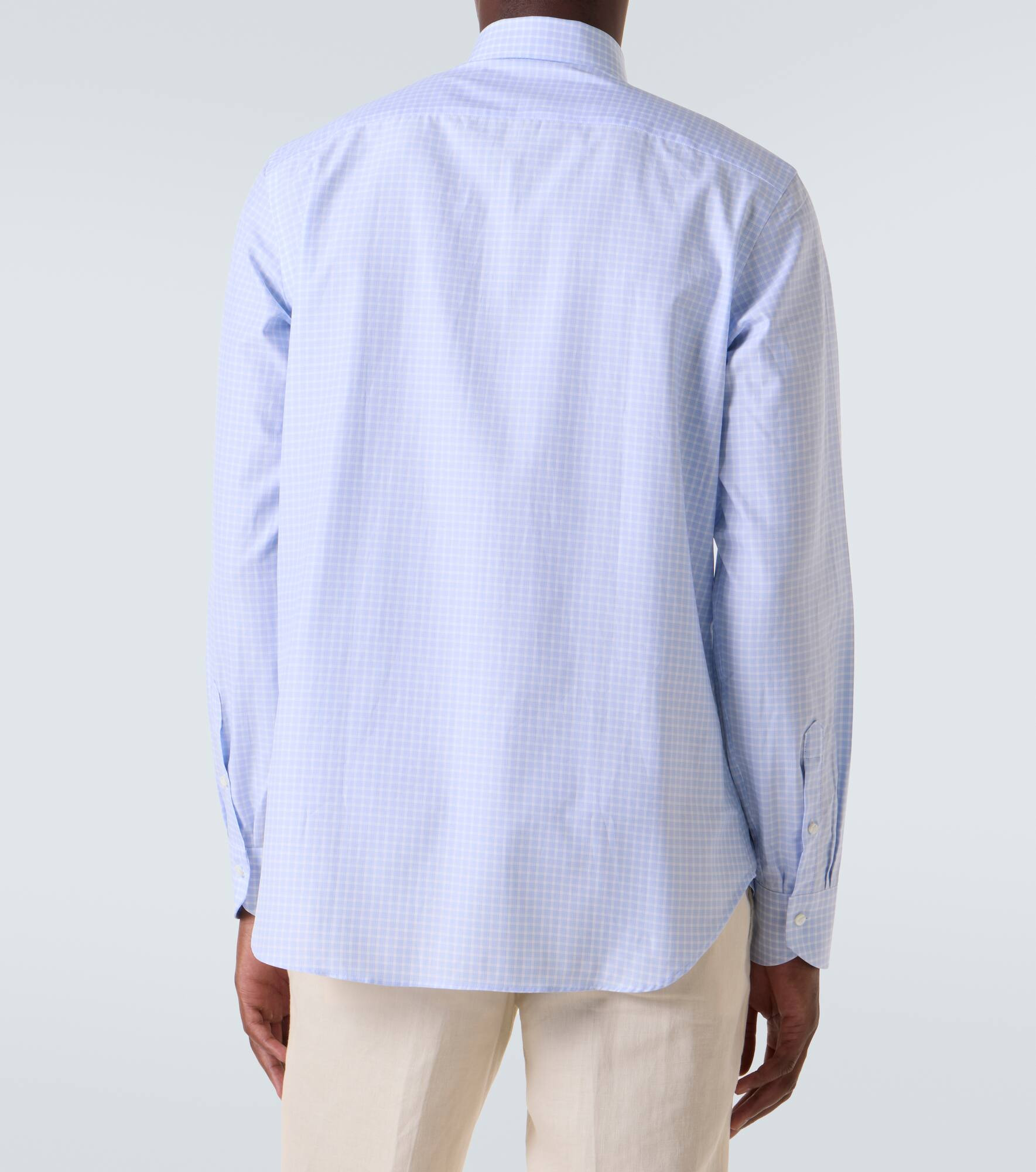 Checked cotton poplin shirt - 4
