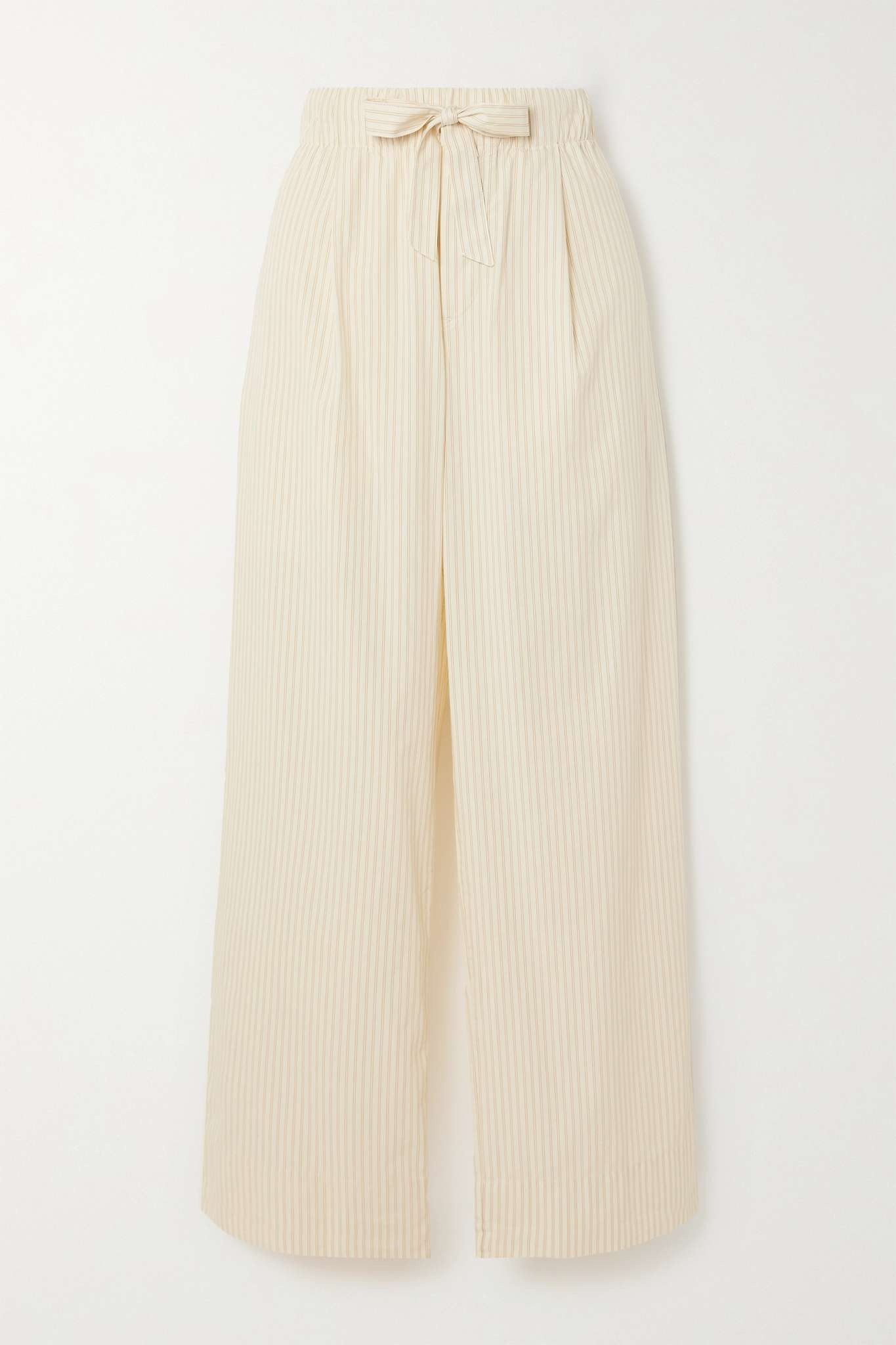 + TEKLA striped organic cotton-poplin straight-leg pants - 1