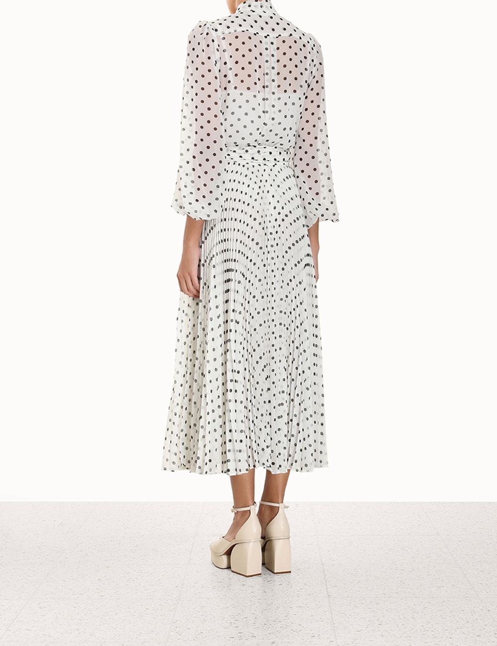 PLEATED SUNRAY MIDI SKIRT - 4