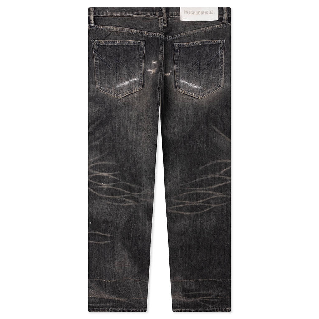 SAVAGE DENIM DP WIDE PANTS - BLACK - 2