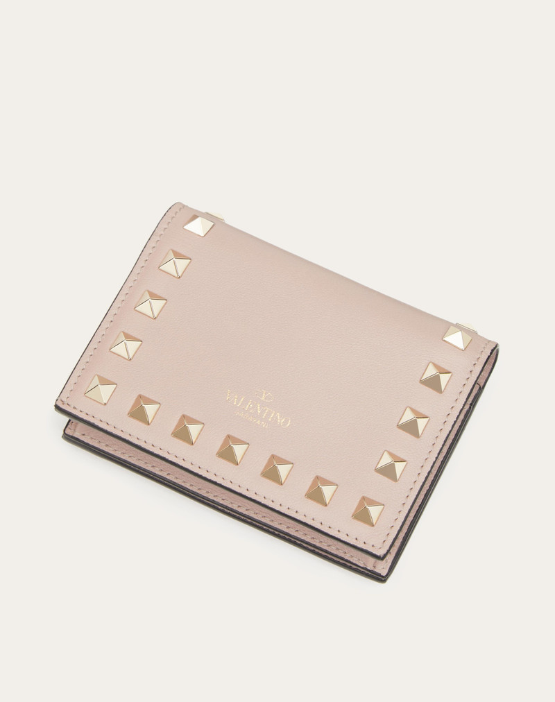 SMALL ROCKSTUD CALFSKIN WALLET 3