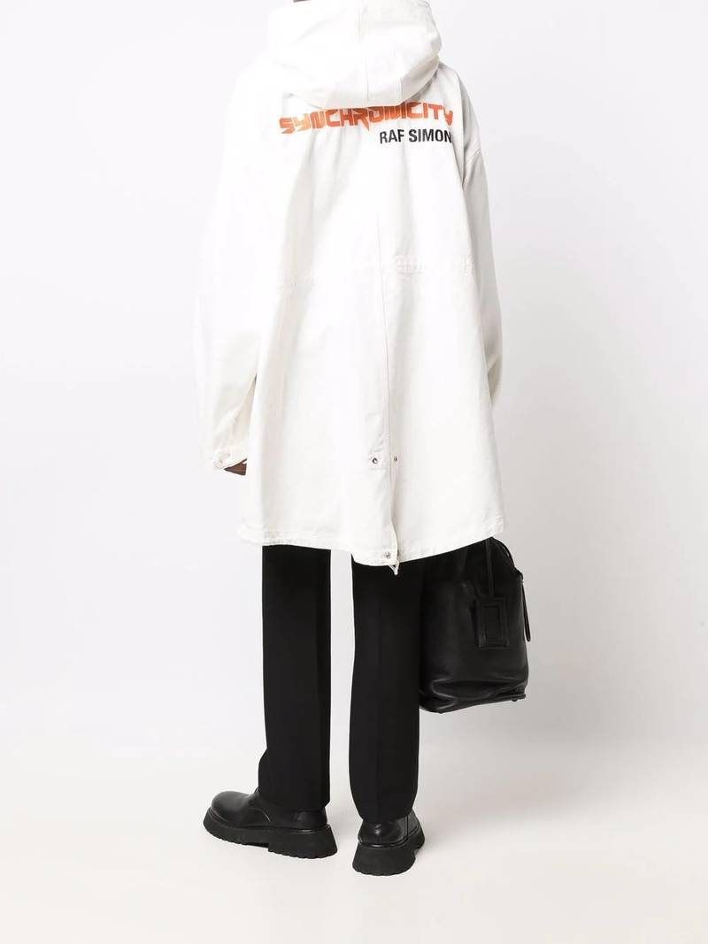 Raf Simons Synchronicity hooded coat outlook
