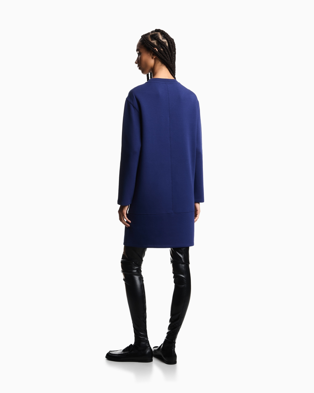 DOUBLE JERSEY CREW-NECK DRESS - 3