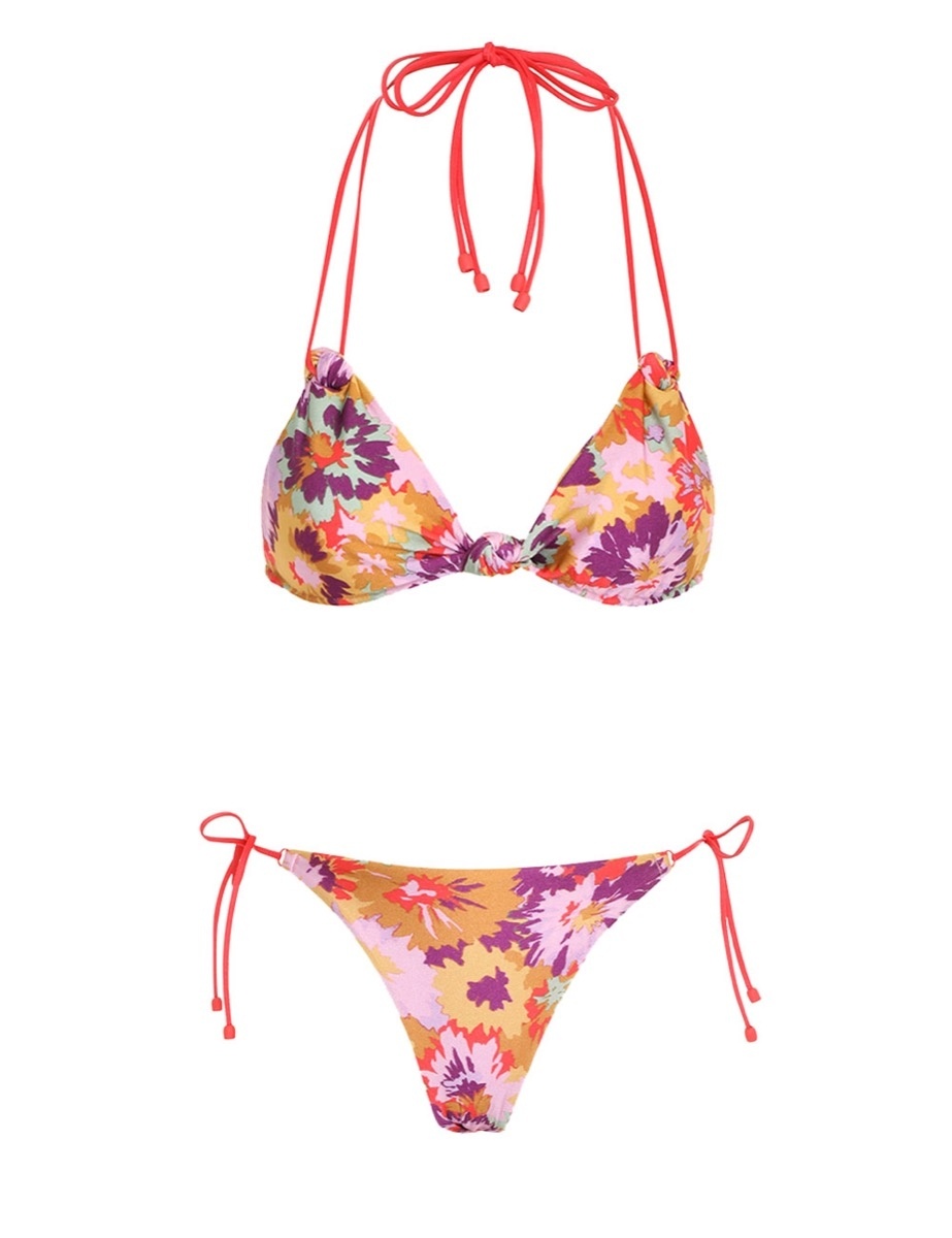 VIOLET KNOTTED BIKINI - 1