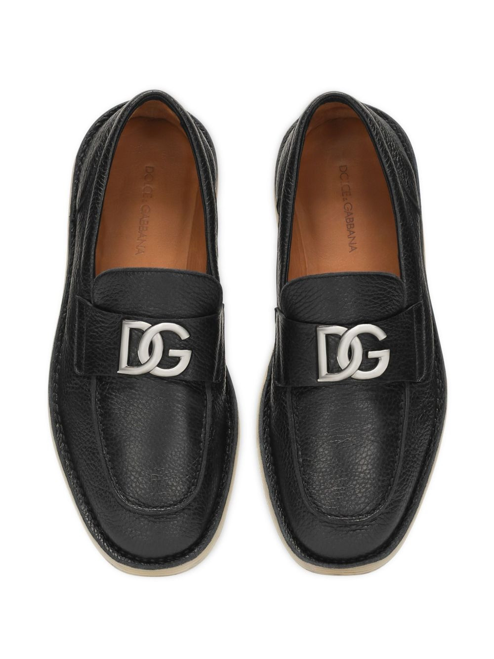 Dolce & Gabbana Men Leather Loafer With Logo - 4