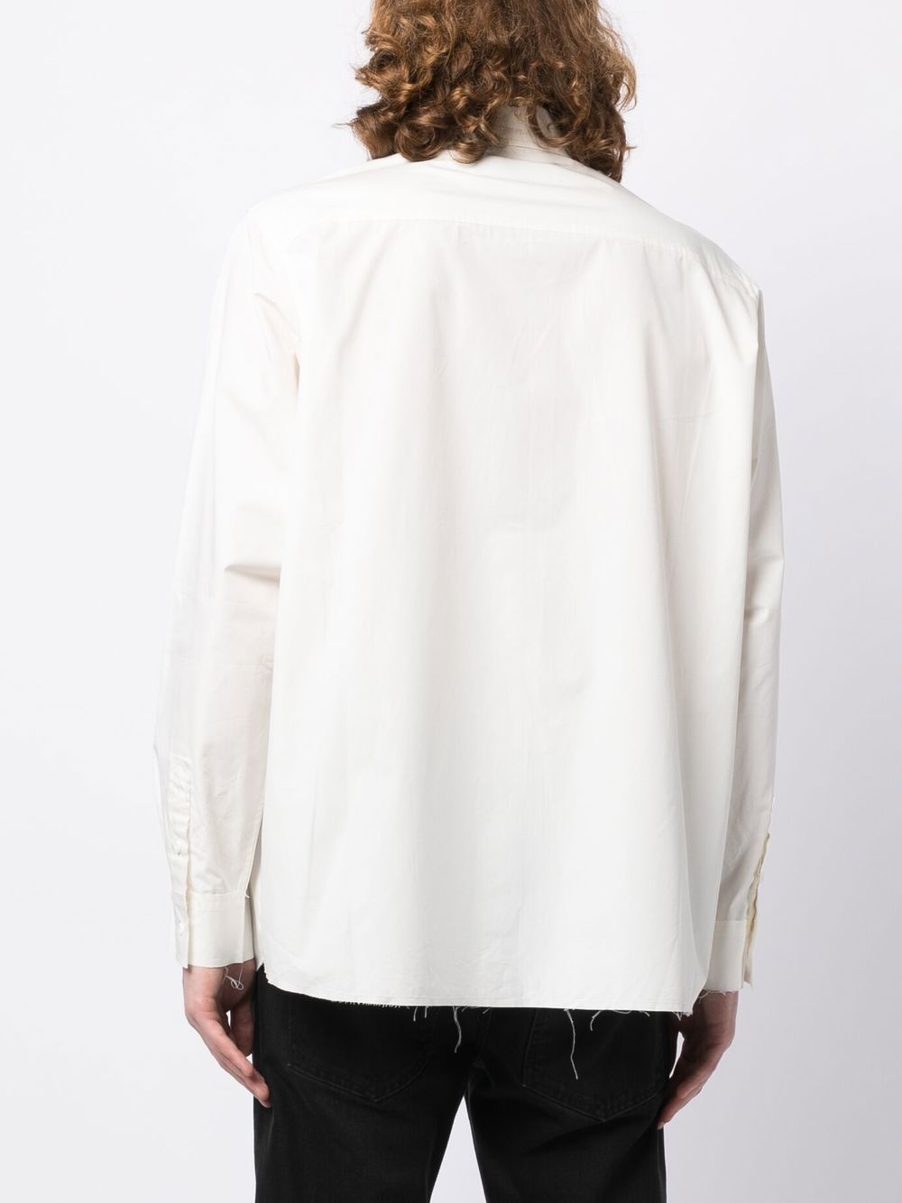 raw-cut hem shirt - 4