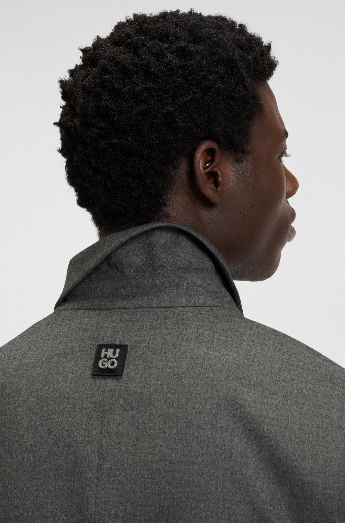 SLIM-FIT JACKET IN MELANGE STRETCH JERSEY - 6