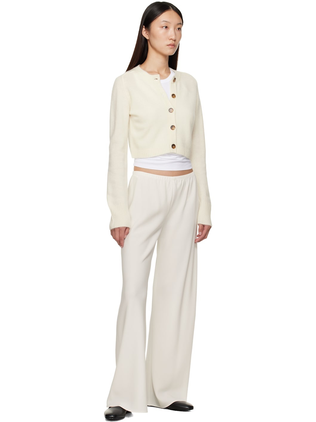 Off-White Zephir Cashmere Cropped Cardigan - 4