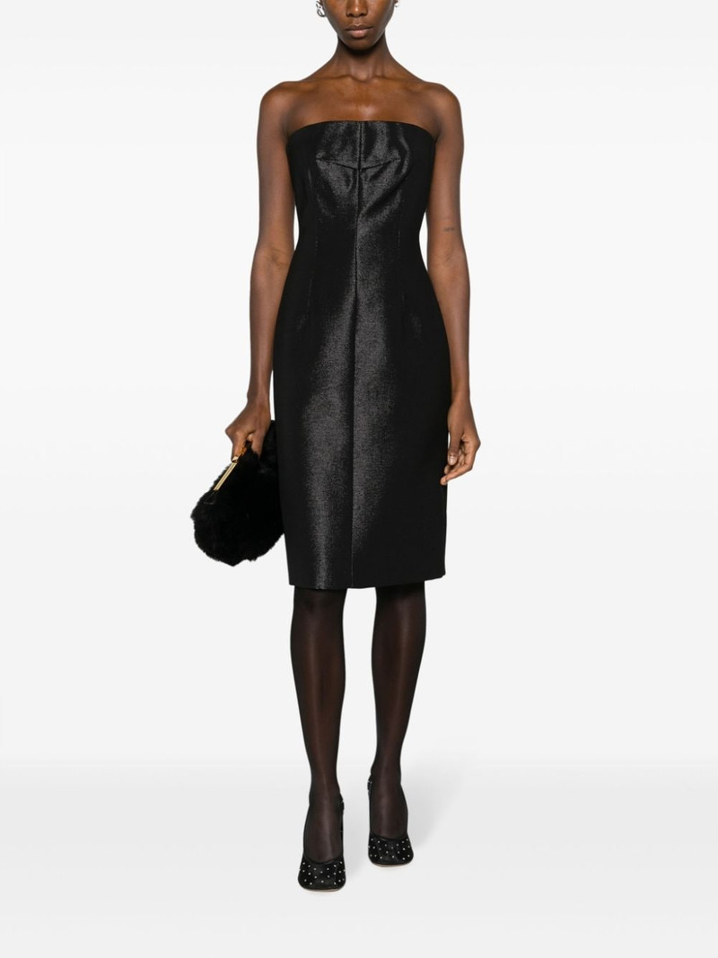 Sportmax bustier-style metallic-effect dress outlook