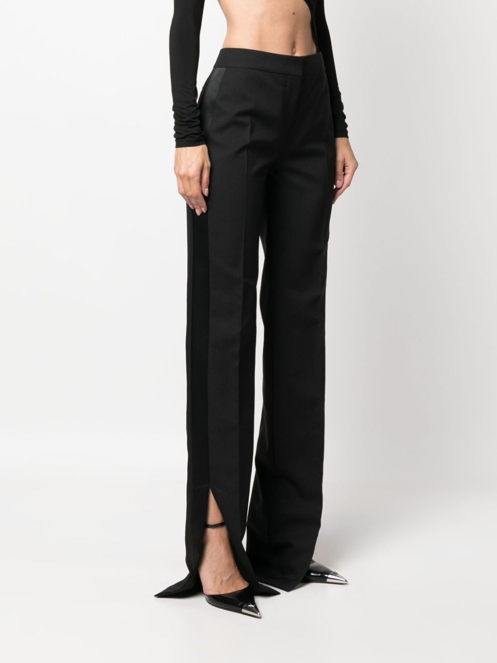 split-hem tailored trousers - 3