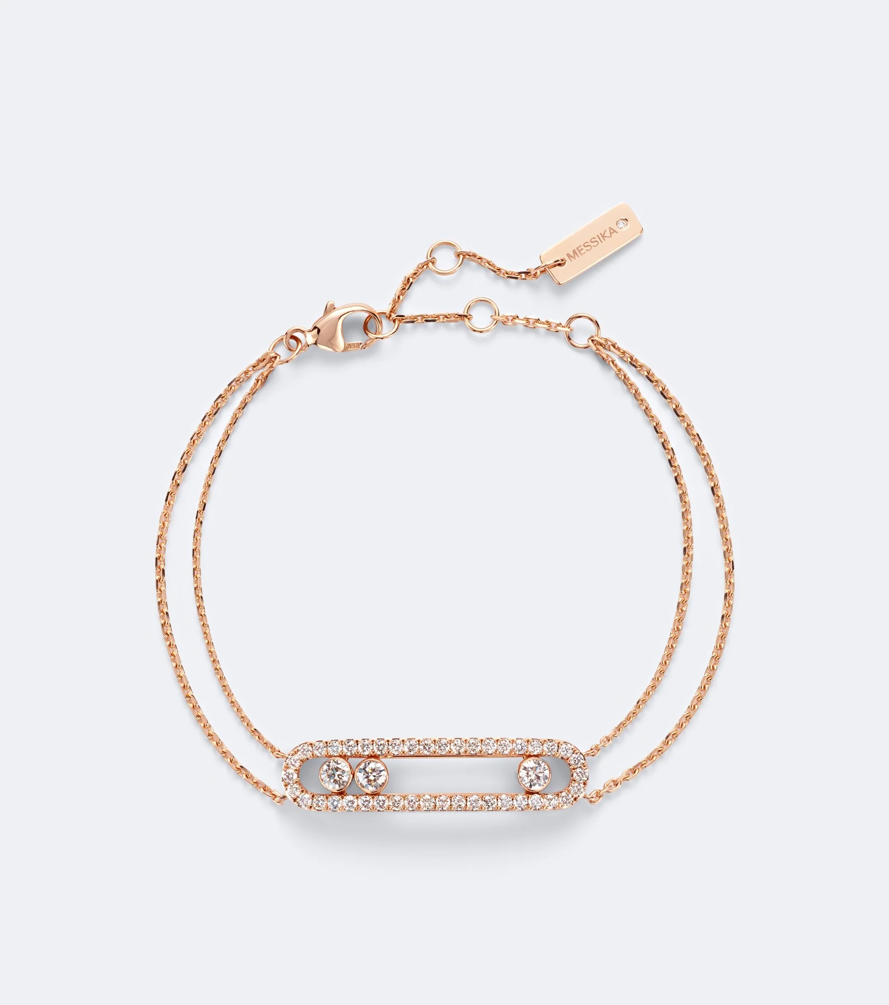 Move Classique 18kt rose gold bracelet with diamonds - 1