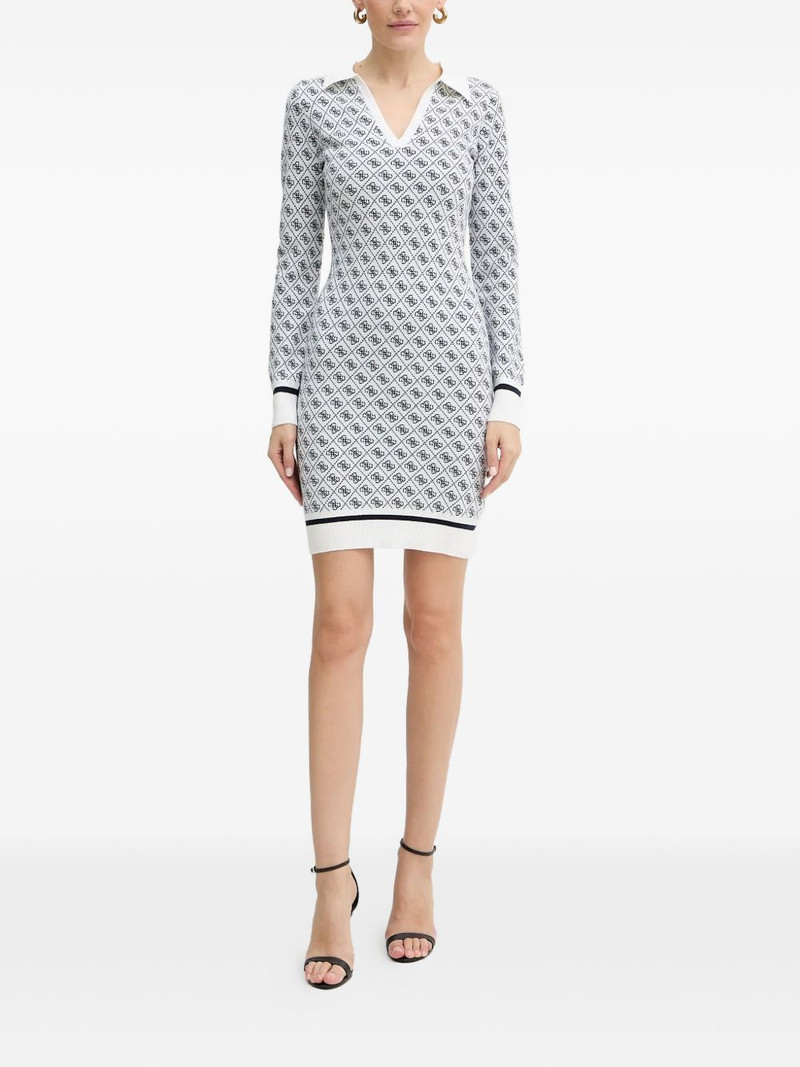 GUESS USA monogram V-neck mini dress outlook