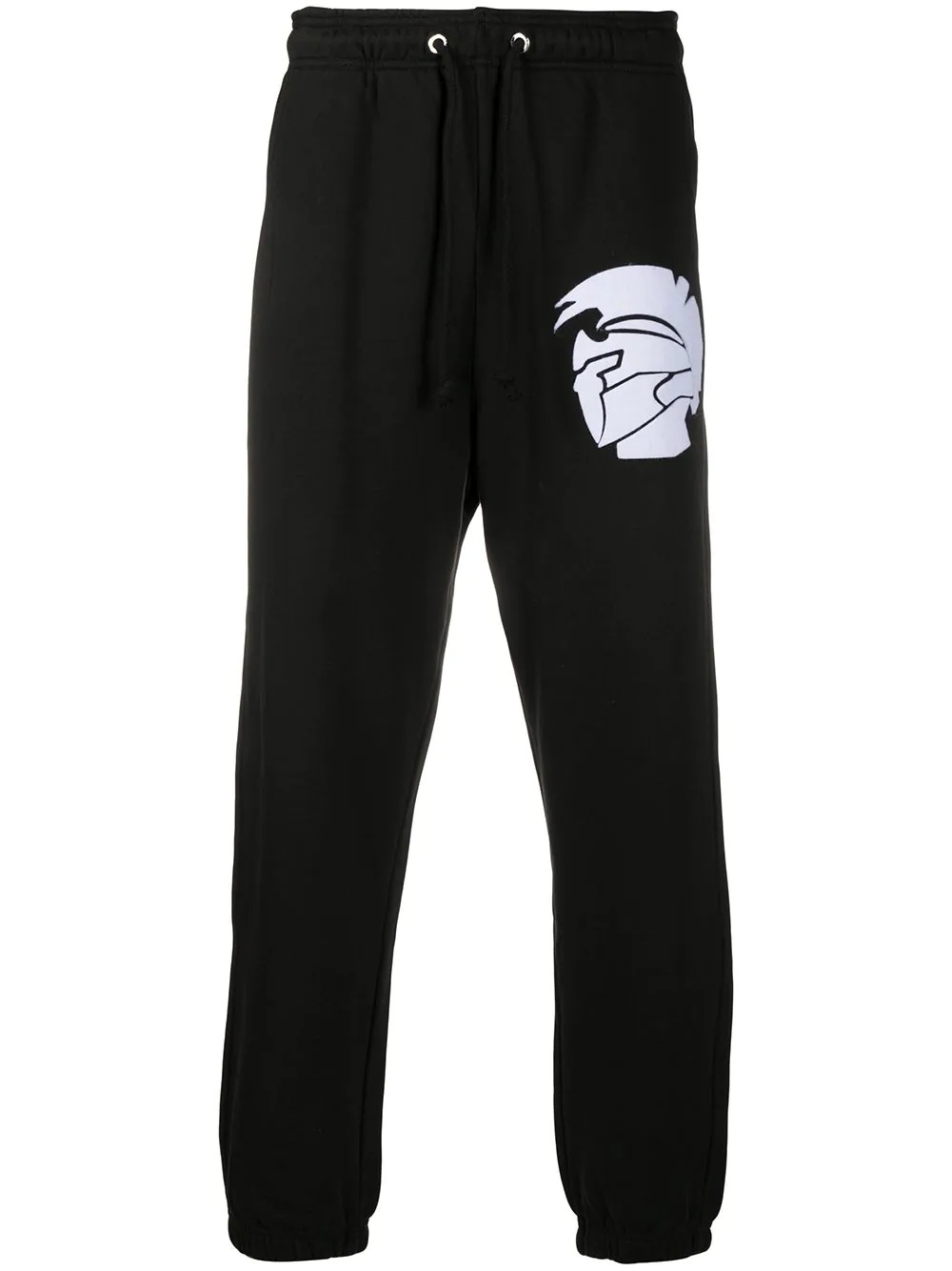 Calton-X1 felt-logo track pants - 1