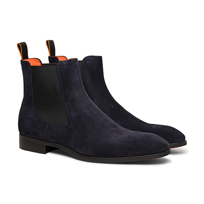 Men's blue suede Chelsea boot 3