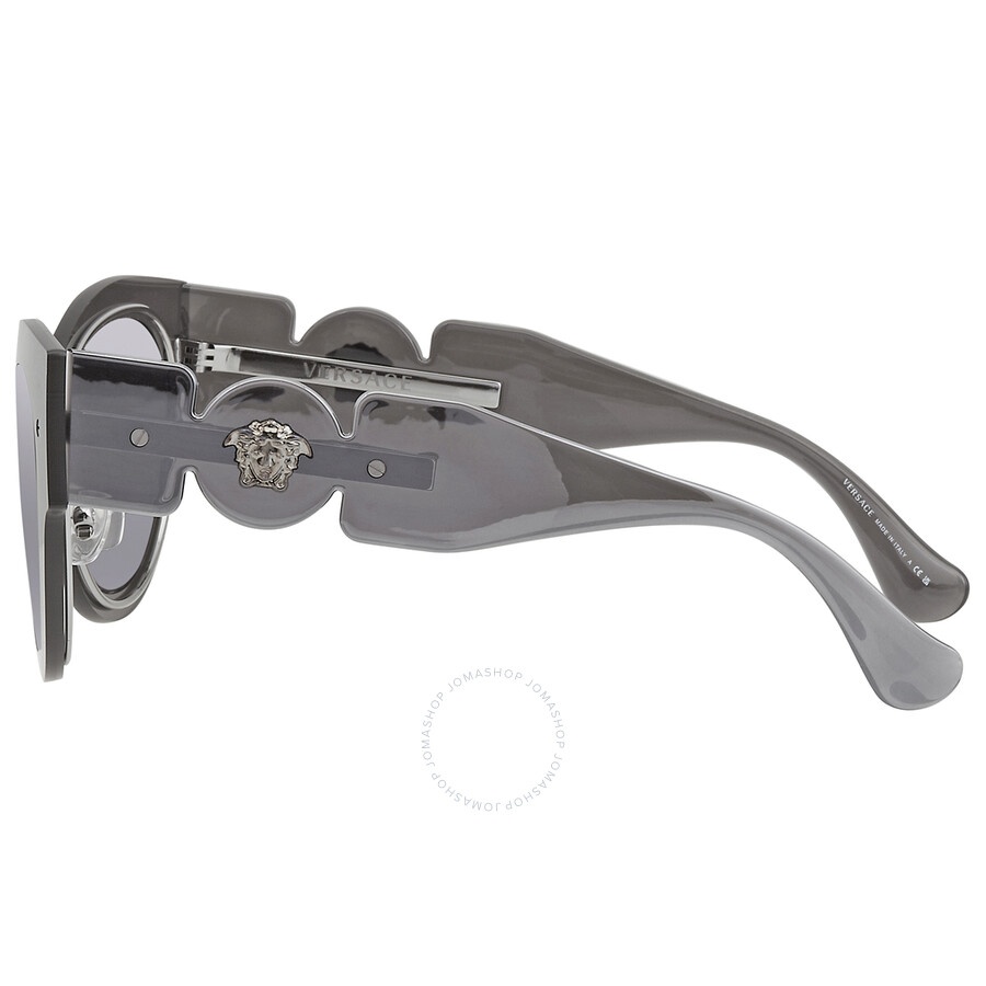 Versace Light Grey Mirrored Silver Cat Eye Ladies Sunglasses VE2234 10016G 53 - 3
