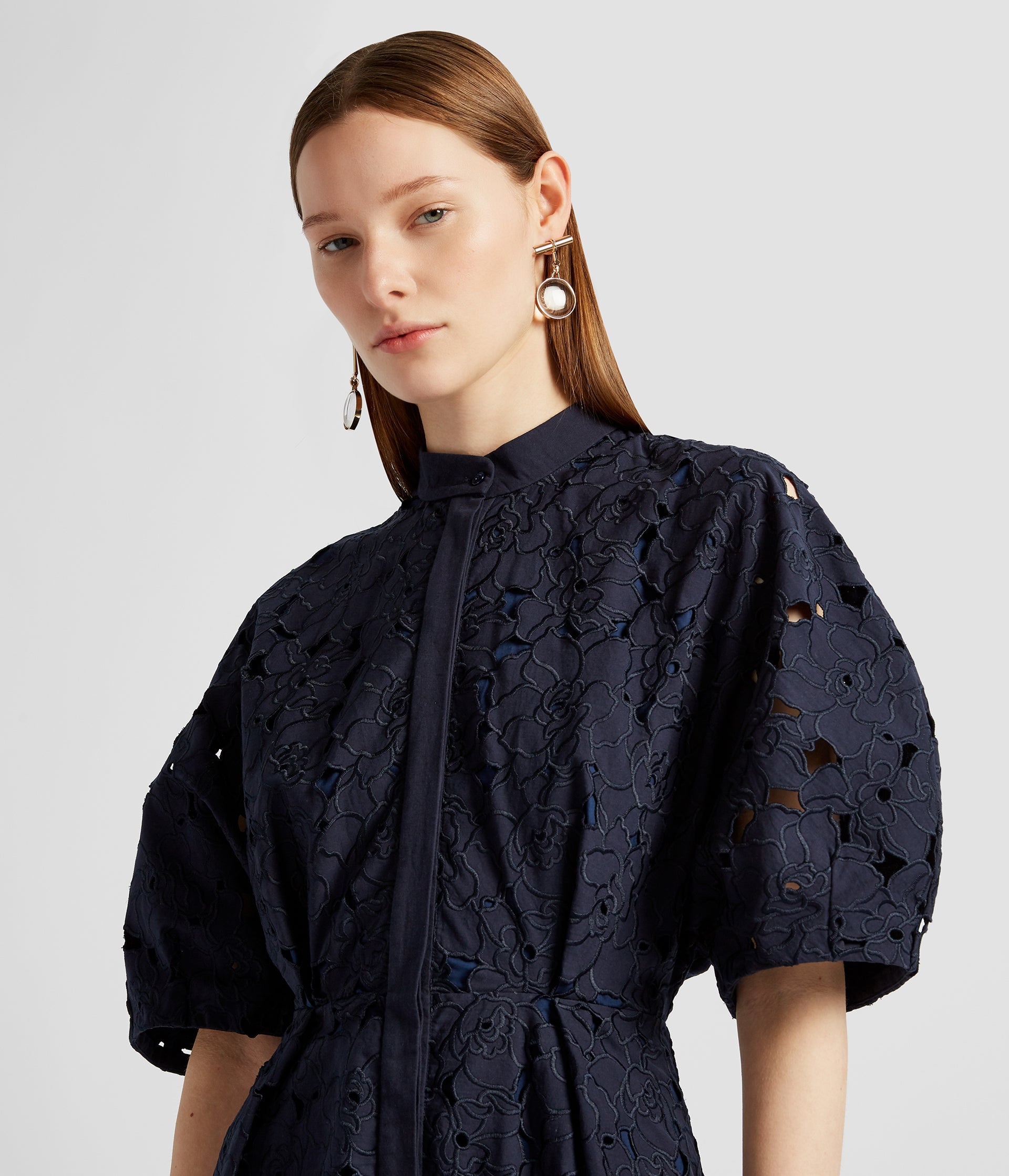 SHORT SLEEVE MIDI SHIRT DRESS - 3