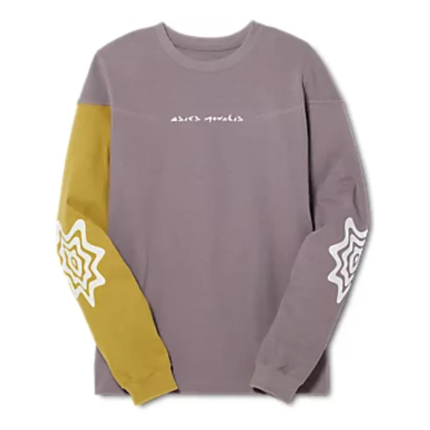ASICS Novalis Bixance Long Sleeve Top 'Pewter Purple Medallion Yellow' 2203A232-500 - 1