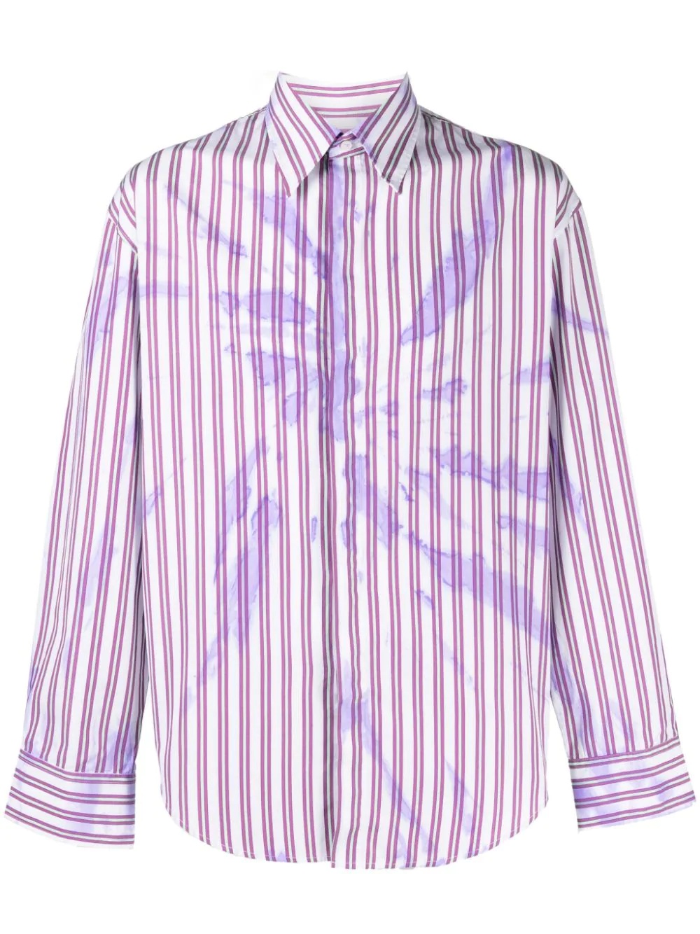 striped tie-dye shirt - 1