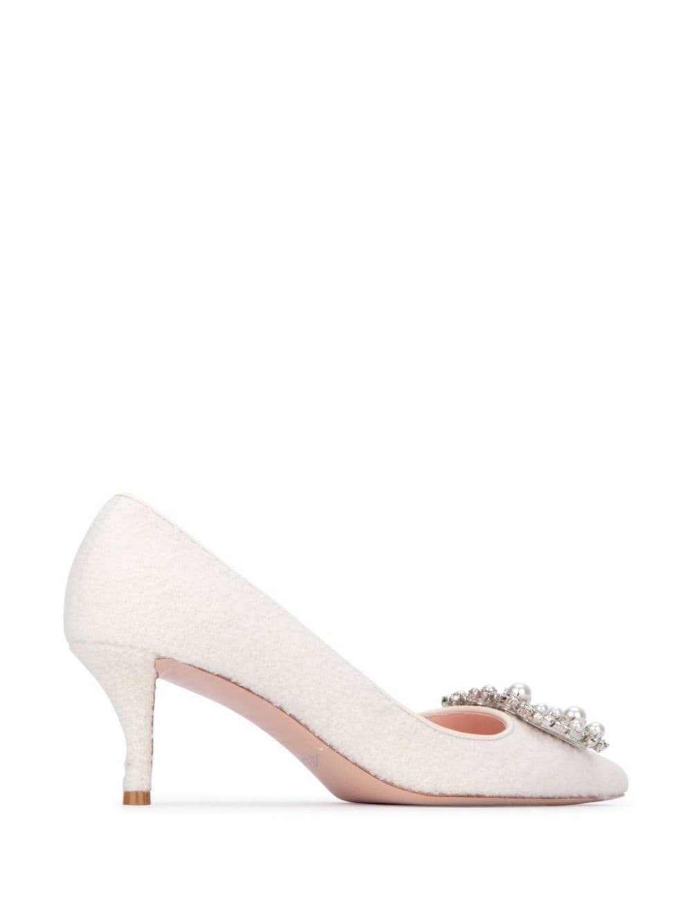 65mm crystal-buckle pumps - 3