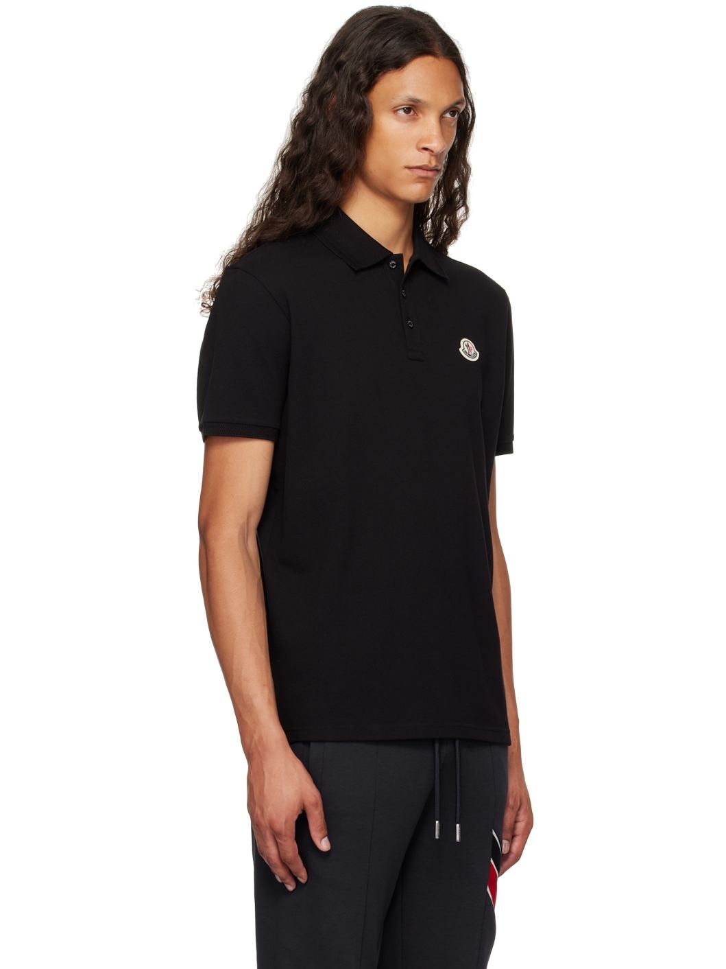 Black Logo Patch Polo - 2