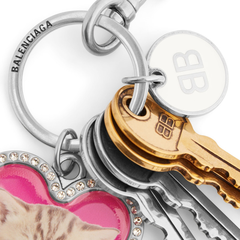 Women's Charm/keychain Heart in Multicolored 4