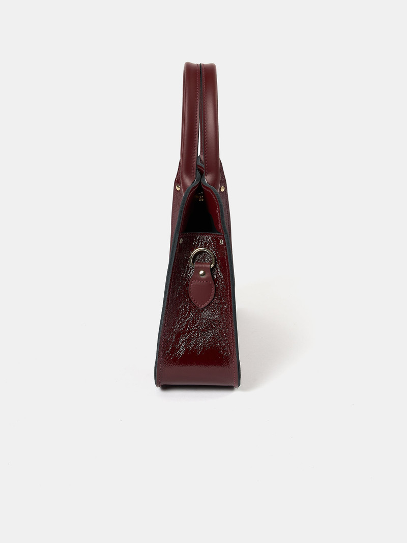 The Mini Work Bag - Oxblood Patent 8
