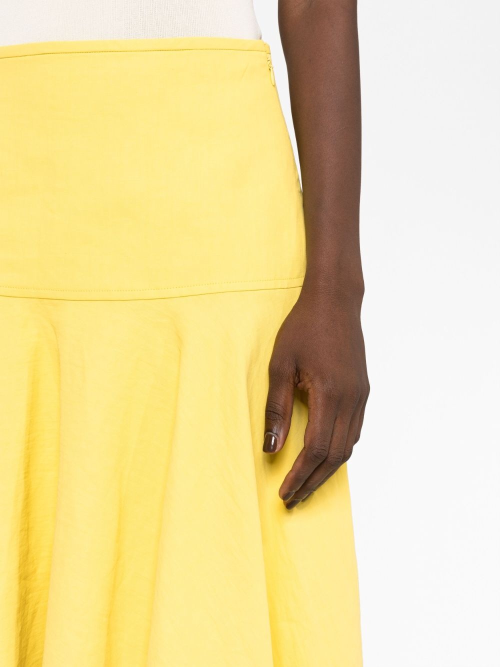 high-low linen midi skirt - 5