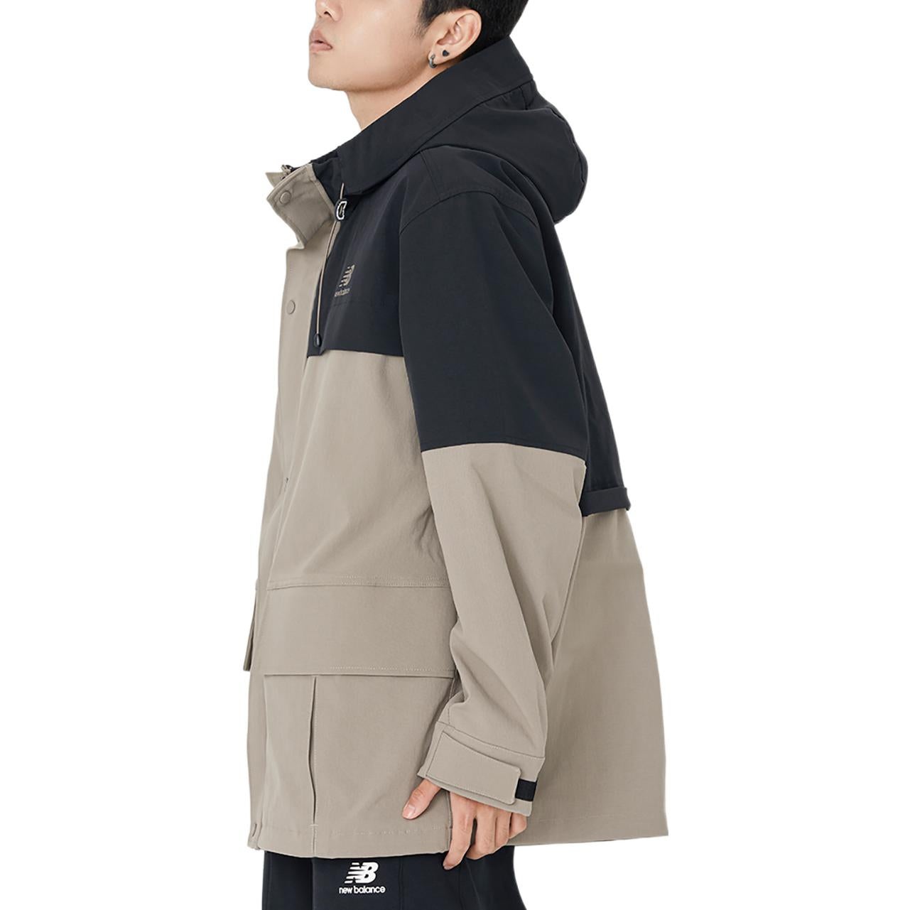 New Balance Detachable Hooded Two-In-One Woven Solid Jacket 'Khaki' AMJ23315-DRI - 7